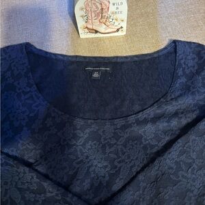 American Eagle Blue Floral Top